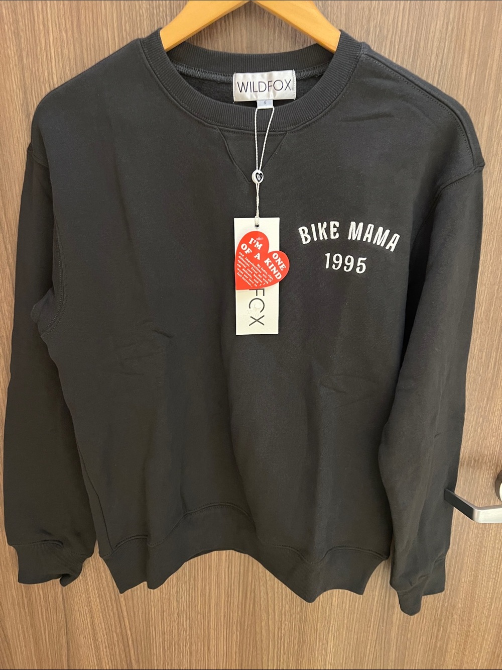 Wildfox Black 'Bike Mama 1995' Crewneck Sweatshirt